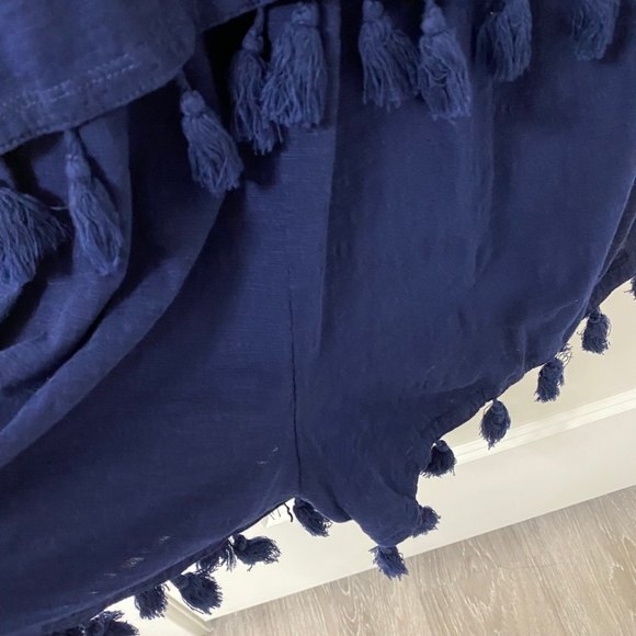 Crown & Ivy Children's Blue Sleeveless Romper. Large. - Picture 7 of 8